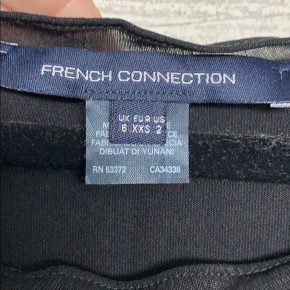 French Connection Ruffle Mix Jersey Dress, Size 2 - Picture 6 of 8